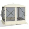 Pop Up Camping Canopy Gazebo,Screen Shelter Party Tent with 1-Person Easy Set-Up, Ventilating Mesh, Portable Carry Bag