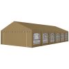 20' x 40' Party Tent, Outdoor Canopy Tent with Removable Sidewalls, 12 Windows for Parties, Wedding, Events, BBQ, Brown