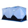 5-8 Person Ice Fishing Shelter, Pop-up Ice Fishing Tent, Ice Shanty, Portable and Insulated, with 2 Doors and Carrying Bag, Light Blue
