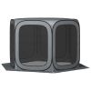 11 x 11ft Pop Up Screen Tent, UPF50+ Portable Camping Gazebo Screen House with Carry Bag, Dark Gray