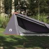 Camping Tent Tunnel 1-Person Gray and Orange Waterproof
