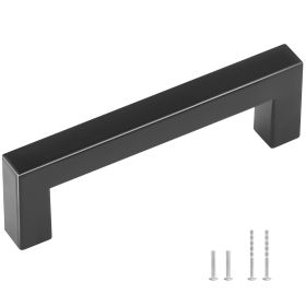 10 Pack Cabinet Pulls, 3.86in / 96mm Center to Center Slim Square Kitchen Cabinet Drawer