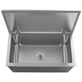 Drop in Ice Chest, 28"L x 16"W x 17"H Stainless Steel Drop in Cooler, 87.6 Quart Commercial Ice Bin with Flip Lid for Outdoor Kitchen Patio Bar