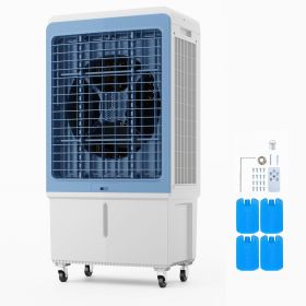 Evaporative Air Cooler, 4129 CFM with 12.7 Gallon Water Tank Swamp Cooler, Portable Cooling Fan with Remote Control, 12H Timer, 4 Ice Boxes