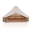 4 Season Bell Tent 13.1FT, Beige Waterproof Glamping Yurt Tent with Stove Jack, Fits 8 People Family Camping Tent for Outdoor Parties & Camping