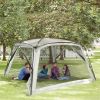 12' x 12' Screen House, UV50+ Screen Tent with 2 Doors & Carry Bag for Outdoor Camping Activities, Easy Setup, White