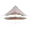 4 Season Bell Tent 13.1FT, Beige Waterproof Glamping Yurt Tent with Stove Jack, Fits 8 People Family Camping Tent for Outdoor Parties & Camping