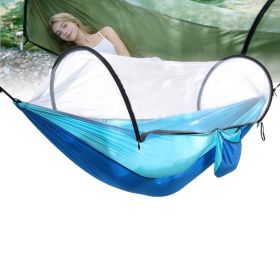 Portable Hammock Tent for Camping/Hiking/Outdoor Travel (Color: Blue & Sky Blue, Type: Hammock)