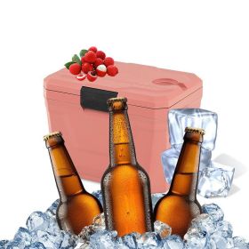 Portable Cooler Hard Shell Ice Chest for Outdoor Picnic (Color: pink, Type: Coolers)