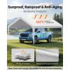 Carport Replacement Canopy, 12 x 20 ft Potable Garage Tent Top Tarp, UV-Resistant & Waterproof Car Shelter Tarp