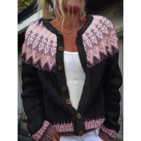 3D Digital Printing Cardigan Knitted Coat (Option: Hwjaffa066b3-S)