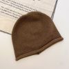 Thickened Headscarf Hat; Women'S Knitted Warm Jumper; Nightcap Trend; Autumn And Winter Solid Color Pile Hat