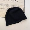 Thickened Headscarf Hat; Women'S Knitted Warm Jumper; Nightcap Trend; Autumn And Winter Solid Color Pile Hat