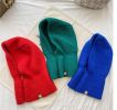 Autumn Winter Knit Hat Zipper Warm Neck Cover Head Wool Neck Hat