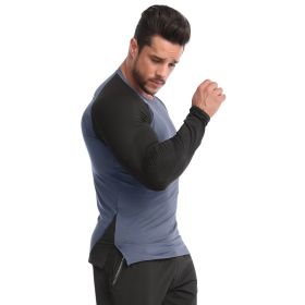Fitness Clothes Men's High Elastic Breathability PRO Quick-drying (Option: Iron Grayish Black-3XL-1pcs)