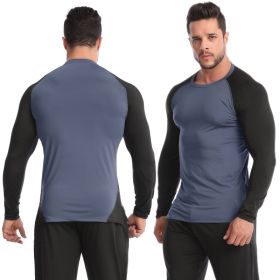 Fitness Clothes Men's High Elastic Breathability PRO Quick-drying (Option: Iron Grayish Black-3XL-2pcs)