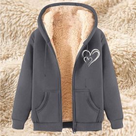 Sweater Men's Fleece-lined Thickened Men's Winter Lambskin (Option: 17 Dark Gray-XL)