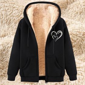 Sweater Men's Fleece-lined Thickened Men's Winter Lambskin (Option: 17 Black-3XL)